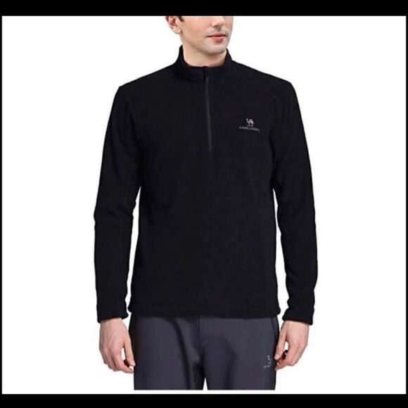 Crown Half Zip Fleece Jacket Men Long Sleeve Pullover Lightweight Outdoor - Picture 1 of 4